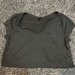 Grey Cropped Shirt